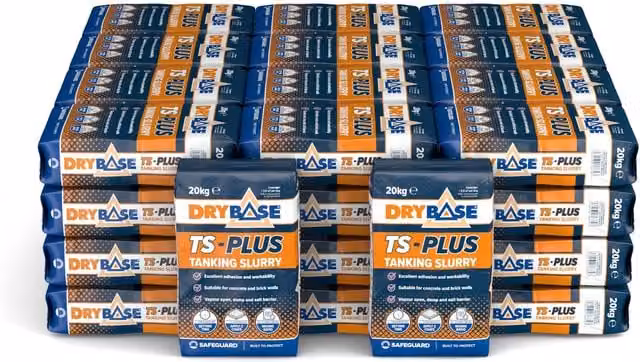 Drybase TS-Plus Grey Waterproof Cement Sealing Slurry, 20kg per unit, 50 Pack