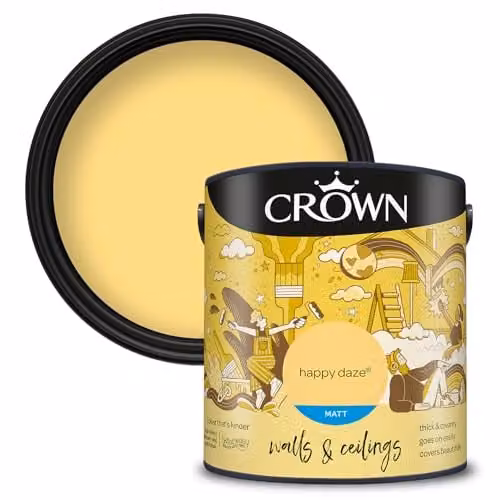 Crown Core Emulsion Matt Paint Happy Daze Yellow 2.5 l