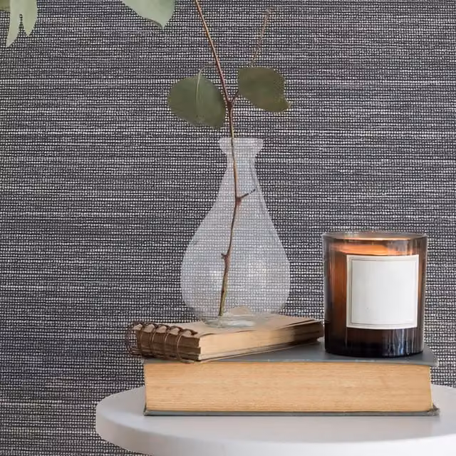 Boutique Gilded Texture Moonstone Wallpaper in Grey, Width: 52 cm