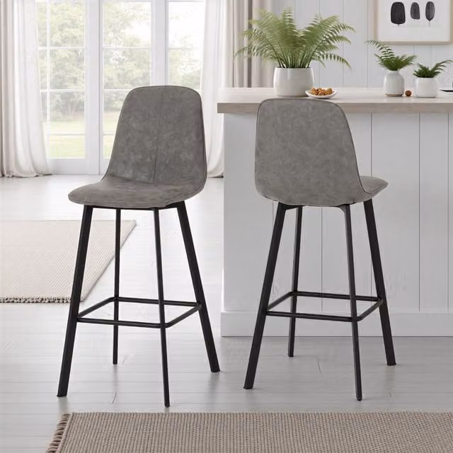 Seconique Quebec Retro Bar Chairs in Brown Synthetic Leather