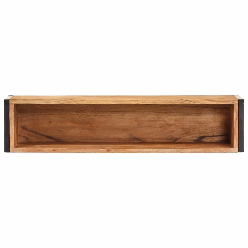 Berkfield Home Brown Acacia Wood and Metal Planter, W/D/H: 90 x 20 x 68 cm – 2