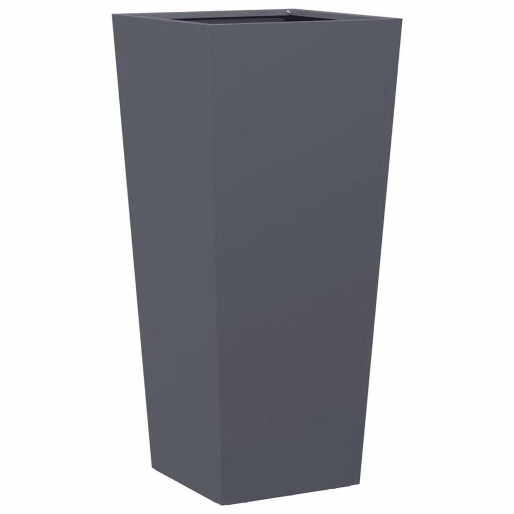 Berkfield Home Durable Steel Garden Planter Tub in Anthracite, W/D/H: 35 x 35 x 75 cm – 3