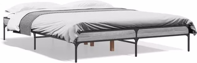 Berkfield Home Sonoma King Size Bed Frame in Grey, W/D/H: 150 x 200 cm – 1