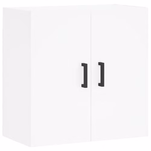 vidaXL Modern White Wall Mounted Cabinet with Hinged Doors and Internal Shelves W/D/H: 60 x 31 x 60 cm