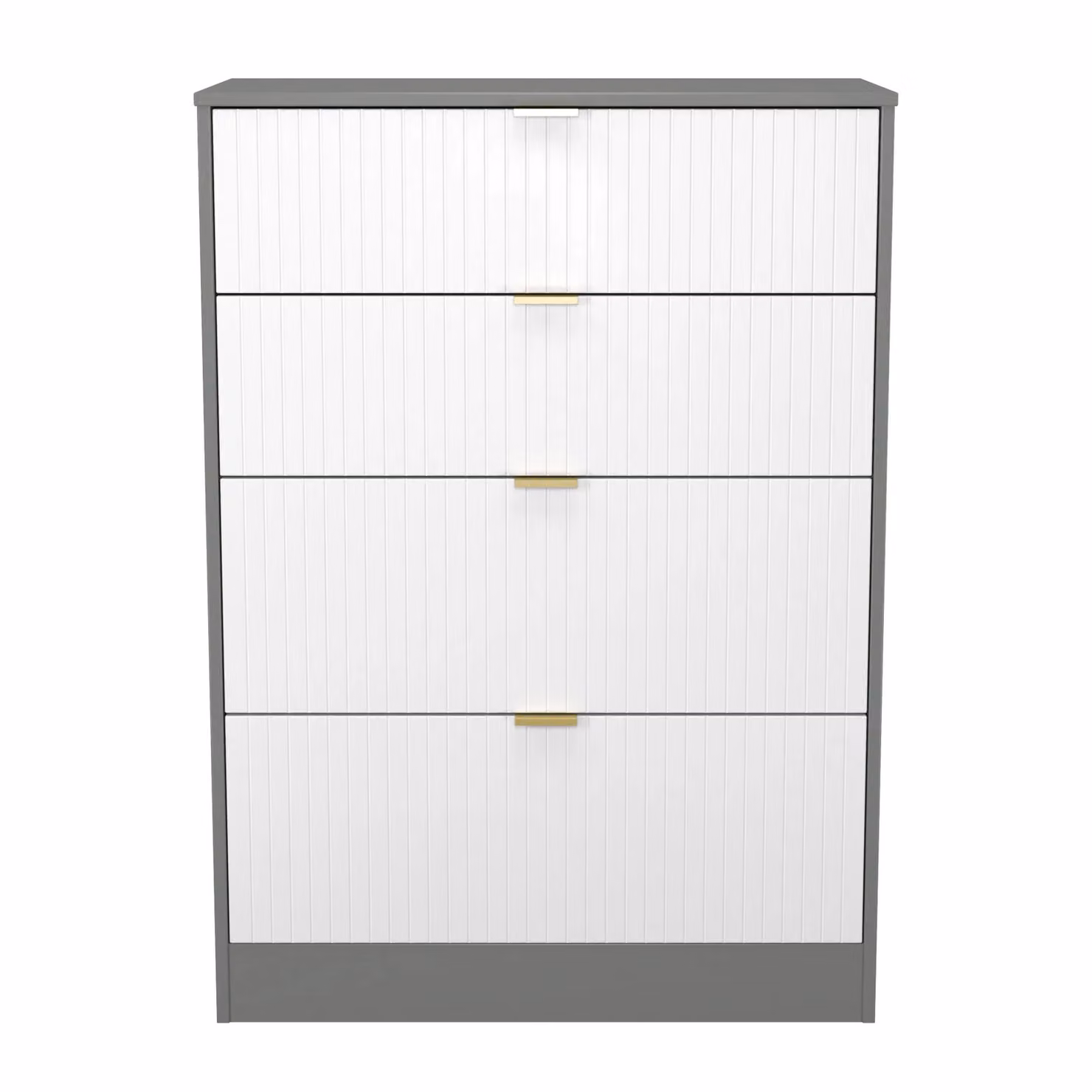 Ready Assembled 2 U Denver 4 Drawer Deep Chest in Mid Grey – 2