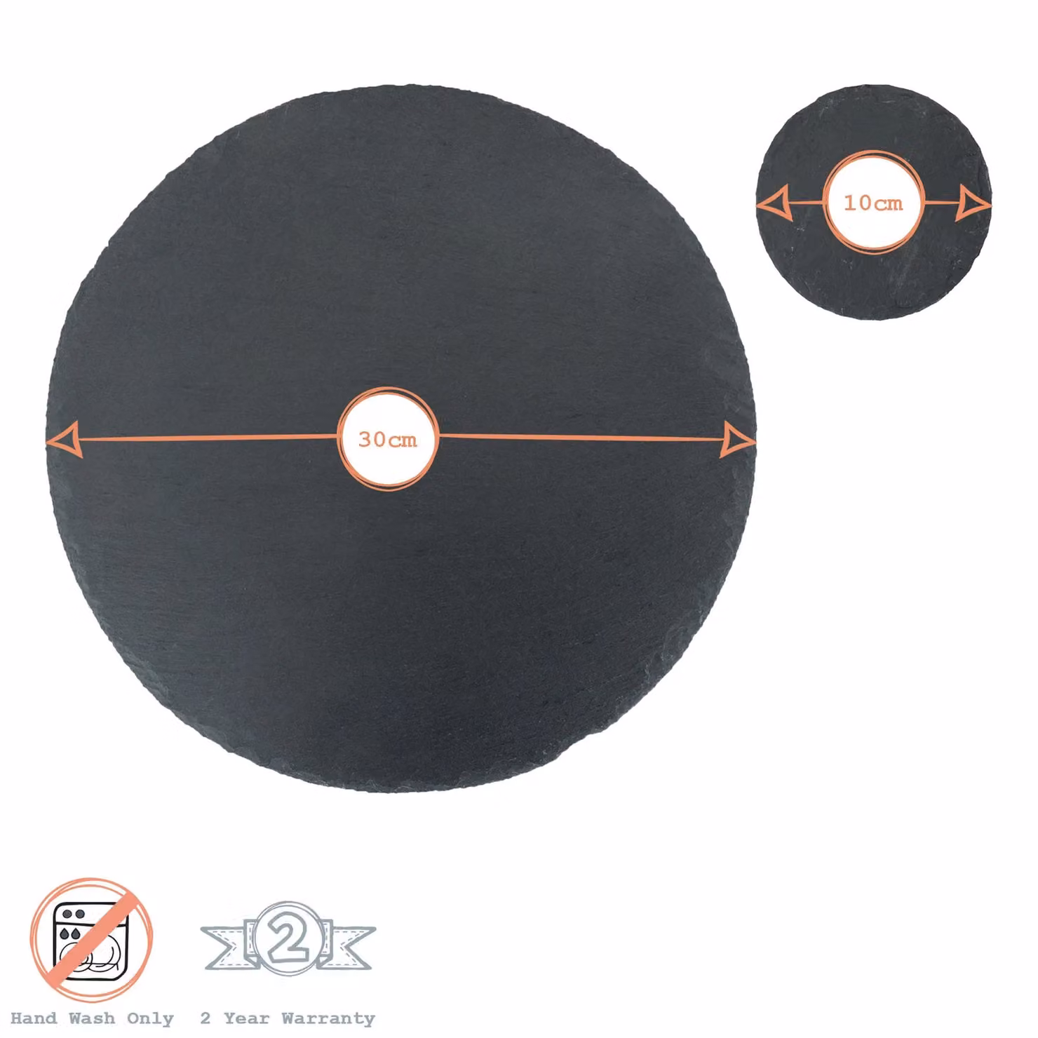 Argon Tableware 13 Piece Round Grey Slate Placemats and Coasters Set – 3