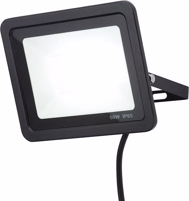 Litecraft Mears LED Outdoor Slimline Floodlight, Black, Width: 11.5 cm