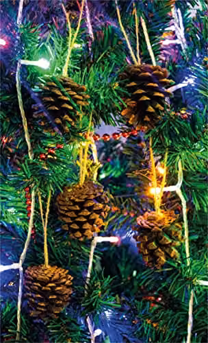Netagon Pack of 6 Brown Hanging Pine Cone Pendant Decorations – 3