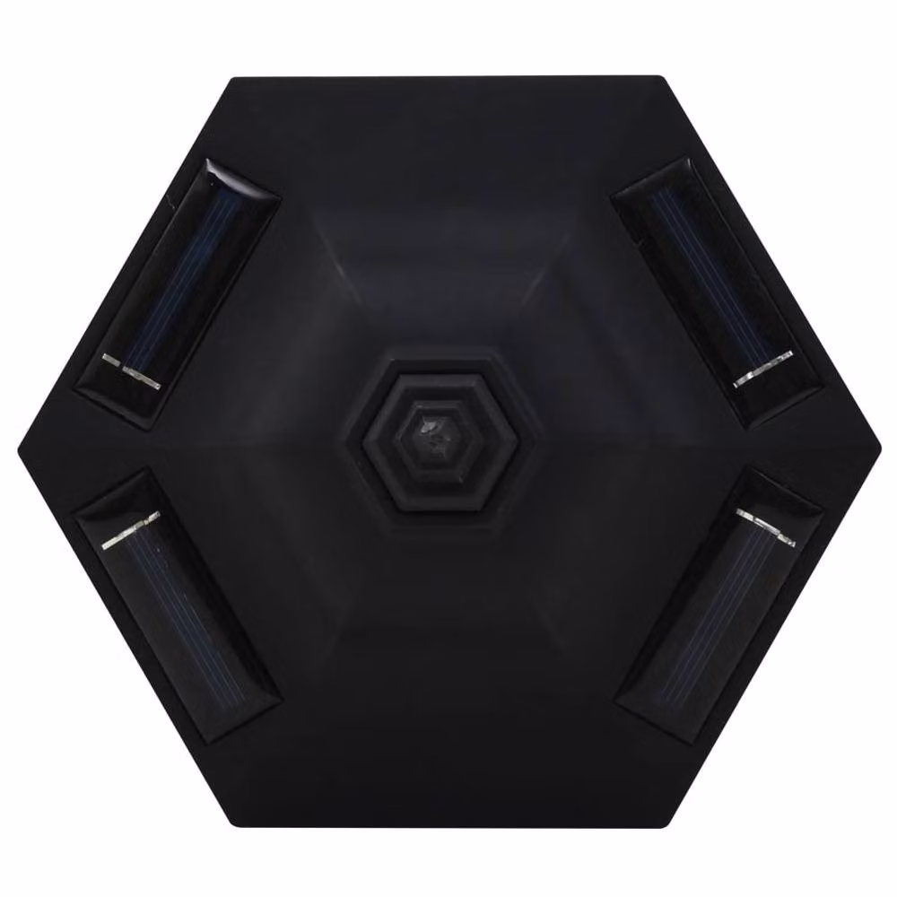 Berkfield Home Set of 3 Black Solar LED Outdoor Garden Path Lanterns – 5