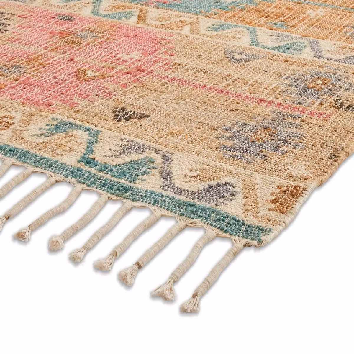The Rug Shop UK Multi Modern Geometric Jute Striped Kilim Easy To Clean Rug, W/D/H: 150 x 230 cm – 2