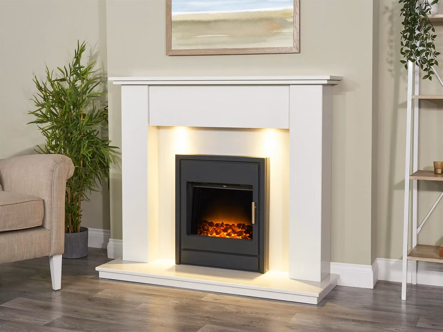 Acantha Adam Electric Inset Stove in Black – 2