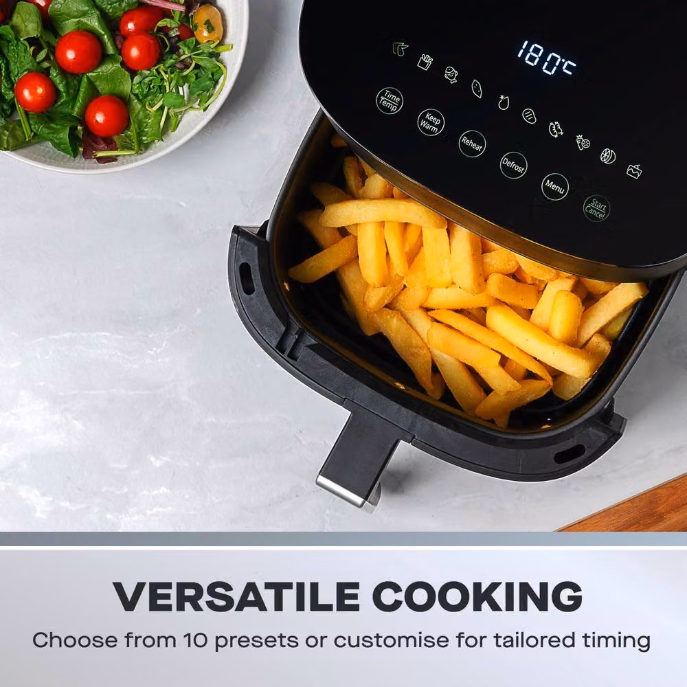 Daewoo 5.5L Air Fryer in Black with View Window and 10 Presets – 3