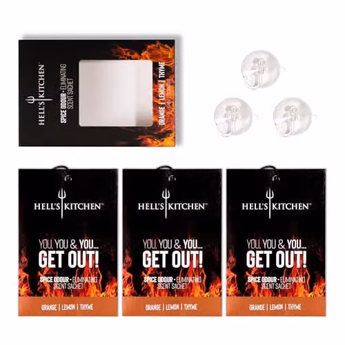 Hell's Kitchen Orange and Lemon Scented Sachets in Black, 6 Pack – 3