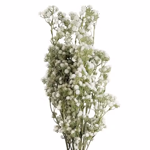 Pegdev Pack of 6 White Artificial Gypsophila Stems, 85 cm Height