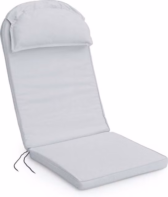 Gardenista Grey Water Repellent Adirondack Chair Cushion with Foam and Polyester Seat Pad