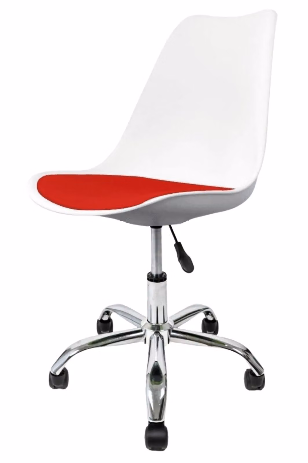 Fusion Living Soho Red Plastic Dining Chair with Swivel Base – 2