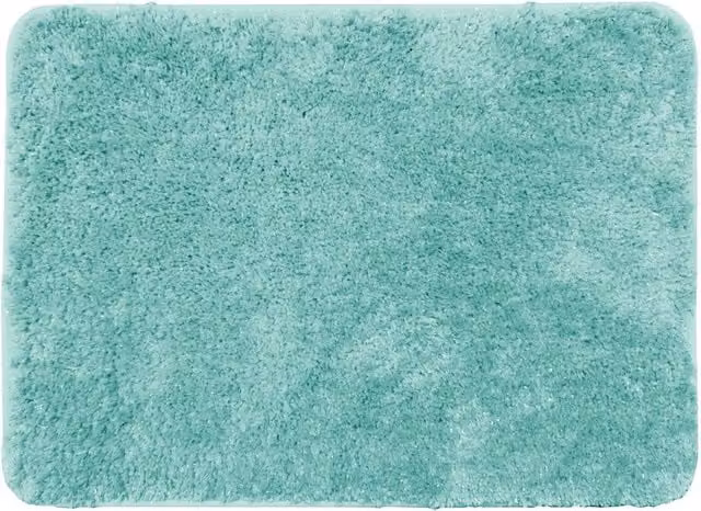 Allure Bath Fashions Bling Sparkle Non Slip Microfibre Bath Mat in Duck Egg Blue, W: 40 cm, D: 60 cm