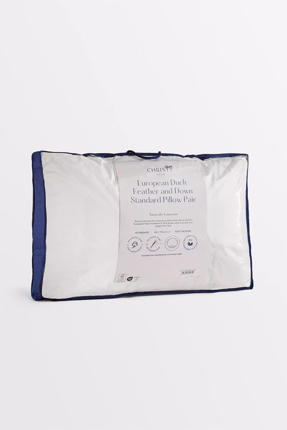 Christy Cloud Loft Medium Firm Microfibre Pillow Pair in White – 2