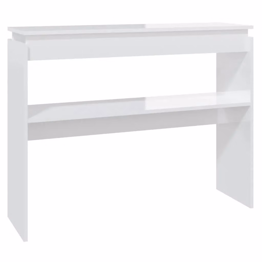 Berkfield Home High Gloss White Console Table W/D/H: 102 x 30 x 80 cm – 2