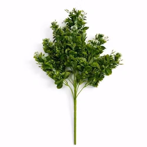 Leaf UK 75cm Artificial Boxwood Budding Foliage Bush Stem in Green