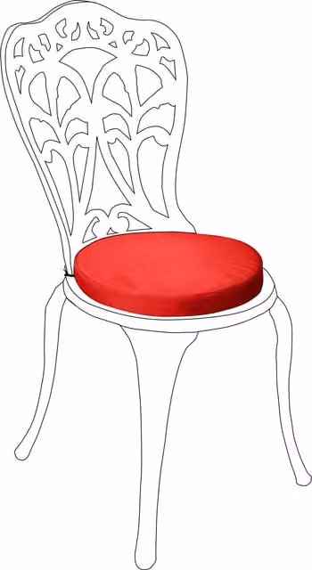 Gardenista Red Round Outdoor Garden Bistro Chair Seat Pad with Water Repellent Polyester Fabric and Foam Filling