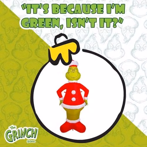 VFM e-Store Grinch Christmas Inflatable Outdoor Decoration, Green – 4