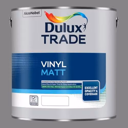 Dulux Trade Vinyl Matt Dispersion Paint in Urban Obsession, Grey and Multicolour, 2.5 l
