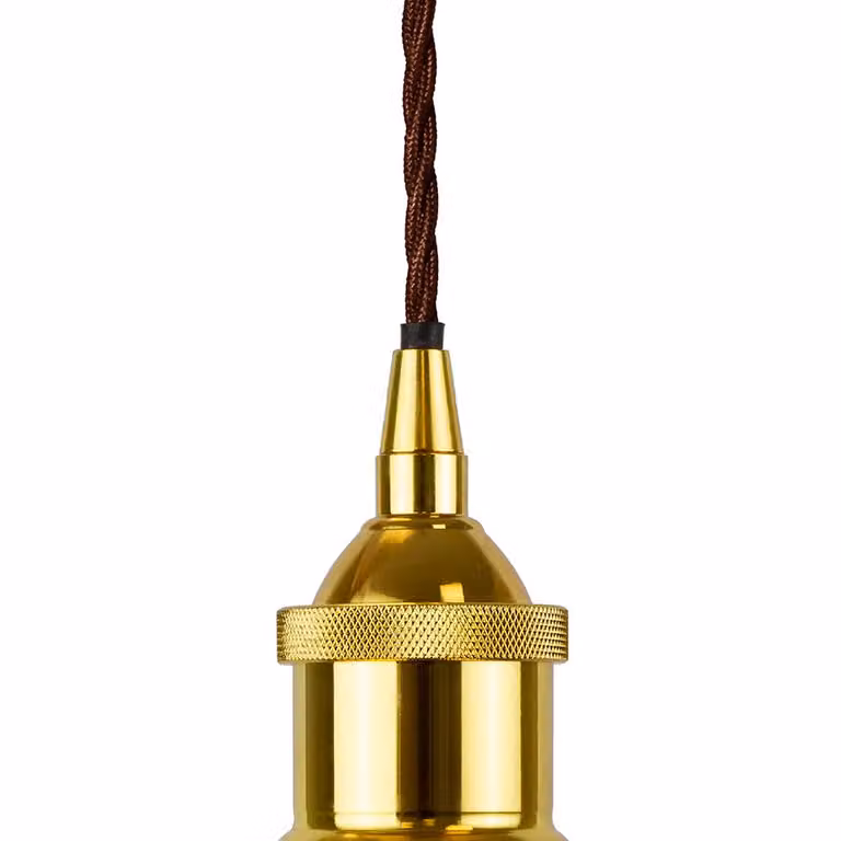 SE Home Chancery Large Pendant Light in Pale Grey, Gold and Brown