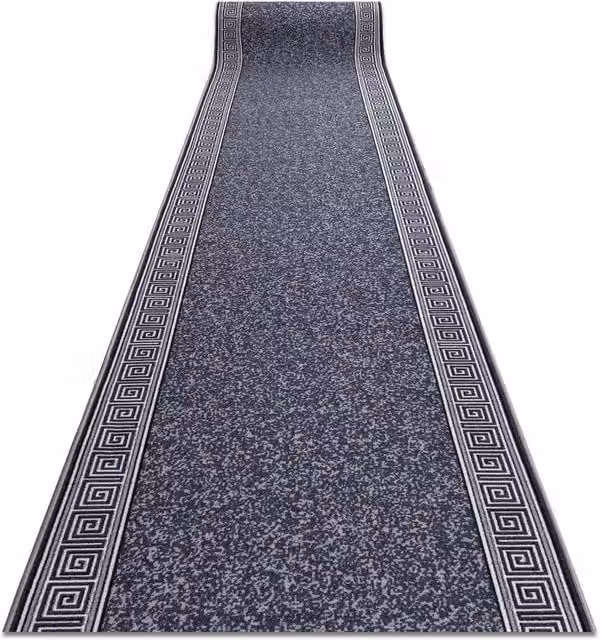 RugsX Grey Mediterranean Anti-Slip Runner, W: 57 cm, L: 390 cm