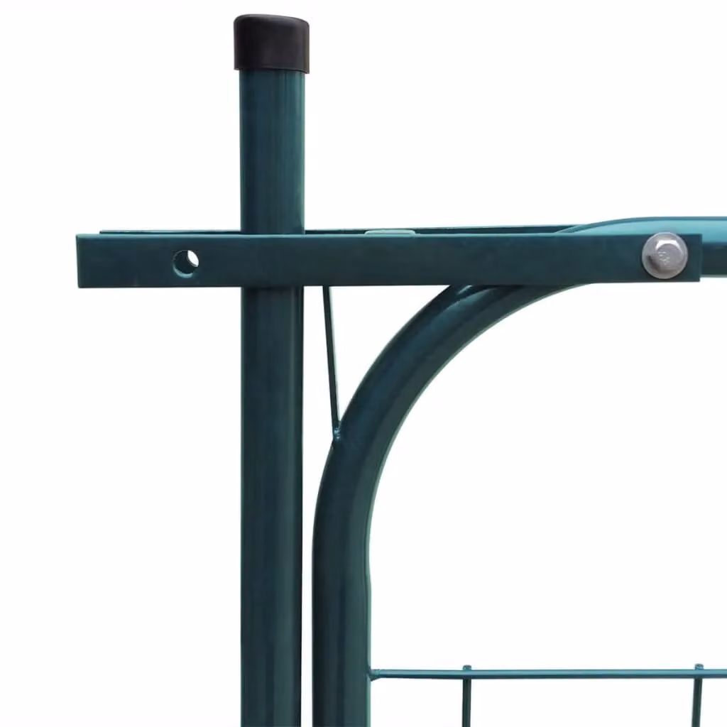 Berkfield Green Galvanised Steel Garden Fence Gate W: 100 cm, H: 100 cm – 2