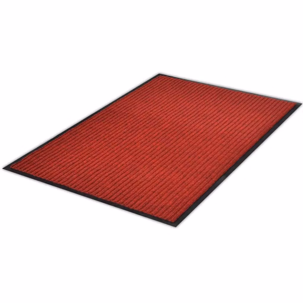 Berkfield Home Red Striped Non-Slip PVC Door Mat, W: 220 cm, D: 117 cm – 3
