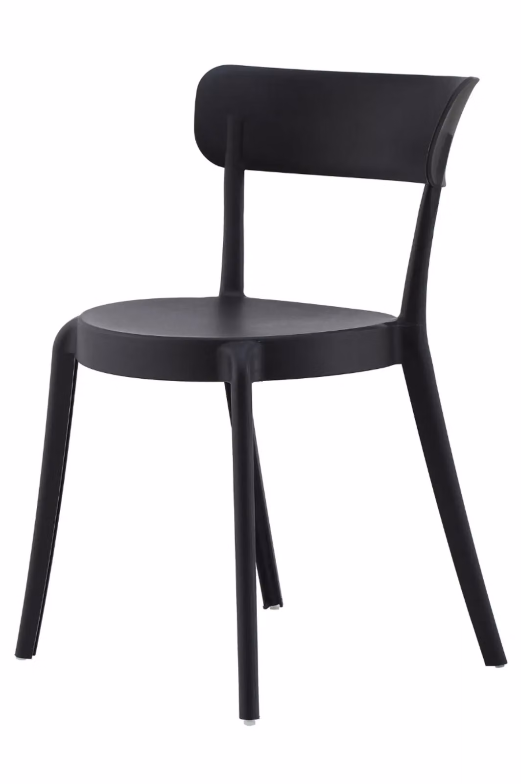 Fusion Living Black Plastic Stackable Bistro Dining Chair – 2