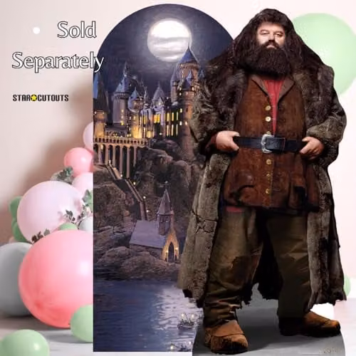 Star Cutouts SC1477 Rubeus Hagrid Wizard Large Cardboard Cutout, Multicolour Harry Potter Themed Party Decoration, H: 197 cm x W: 96 cm – 7