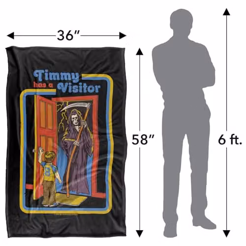 Steven Rhodes Timmy Has A Visitor Super Soft Fleece Throw Blanket, Multicolour, W/D/H: 91 x 147 cm – 6