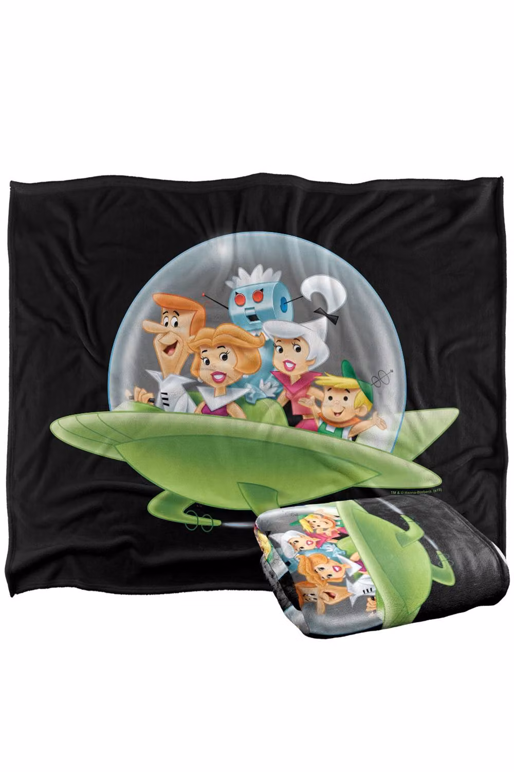 Warner Bros. The Jetsons Family Cruising Super Soft Fluffy Polyester Throw Blanket, Multicolour, Extra Large – 2