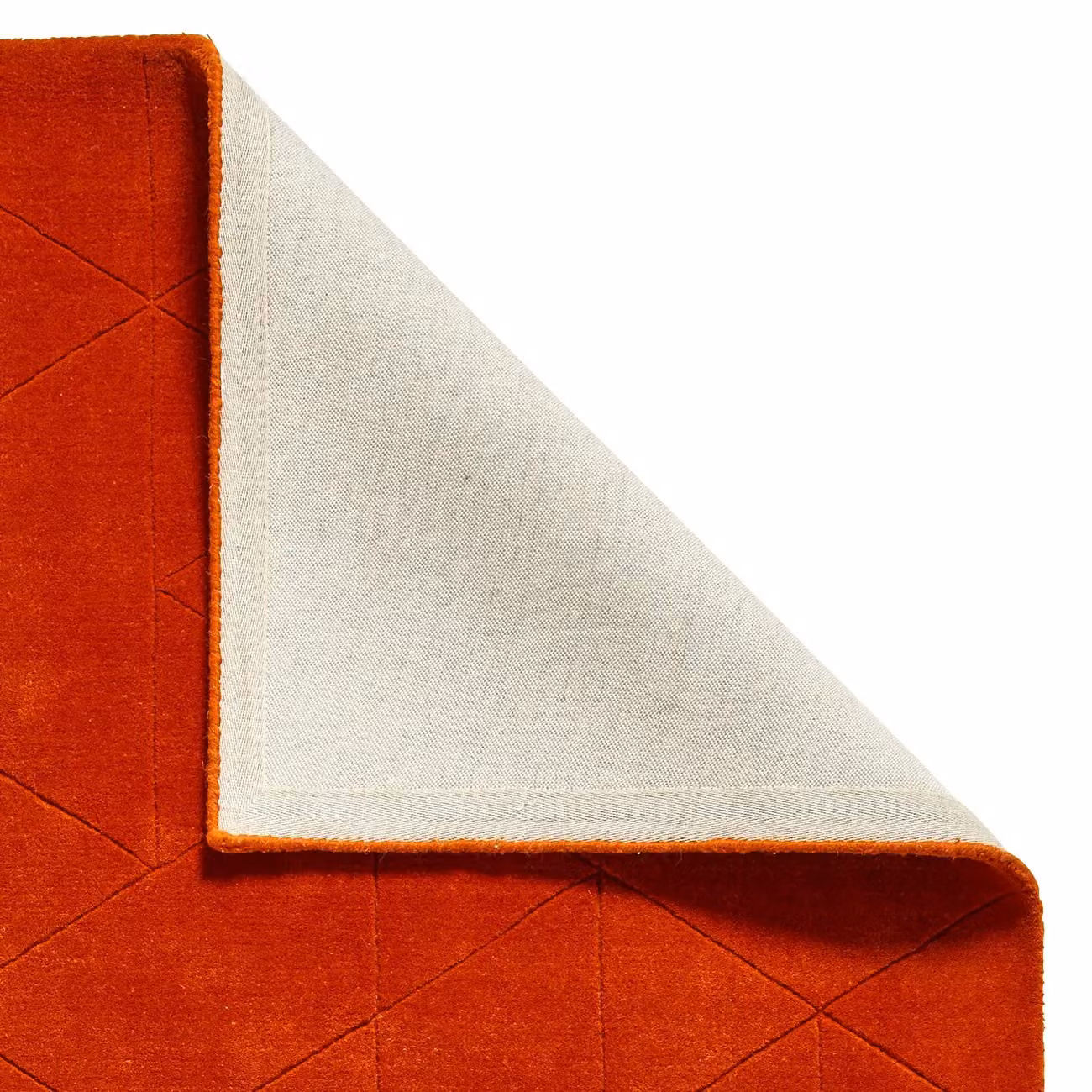 The Rug Shop UK Orange Modern Chequered Machine Woven Area Rug, W: 150 cm, D: 230 cm – 2