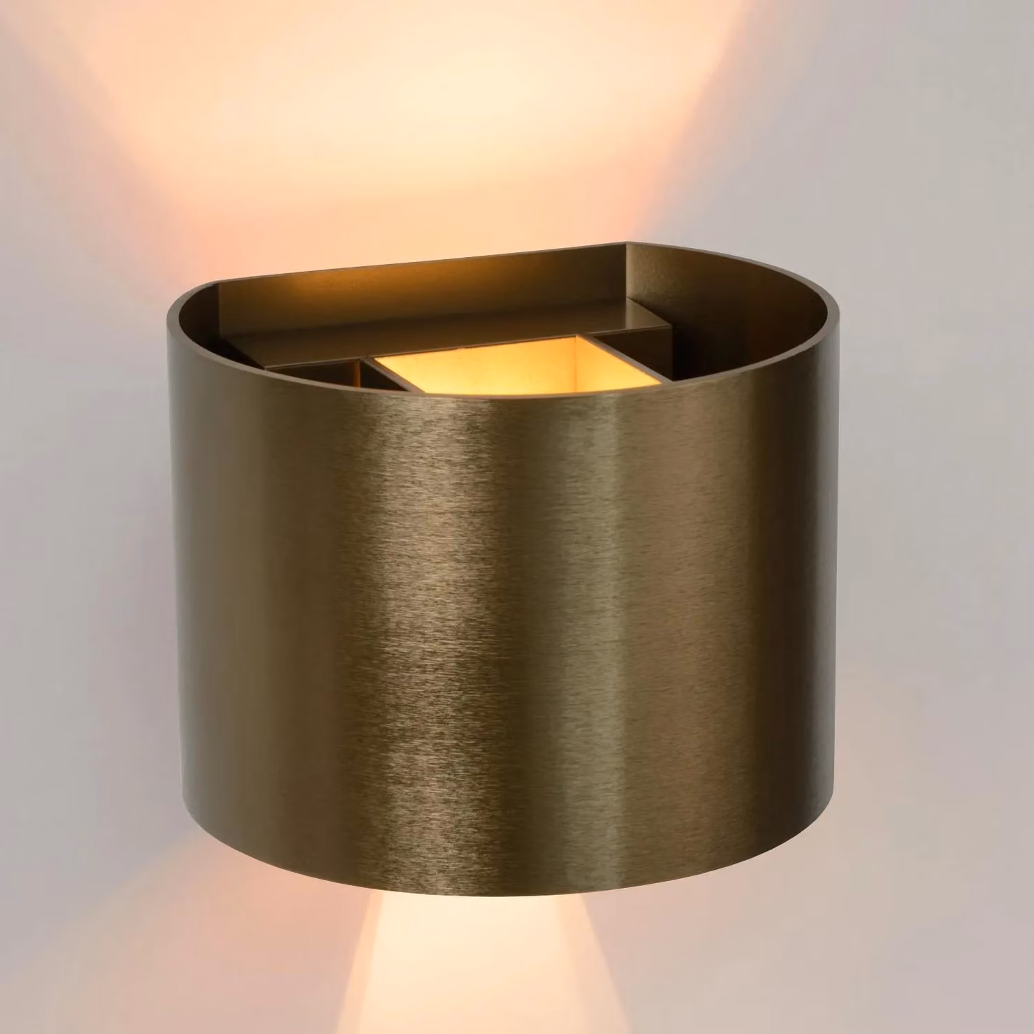 Lucide XIO Modern Cube Up and Down LED Wall Light, Dimmable and Adjustable, Brown – 5