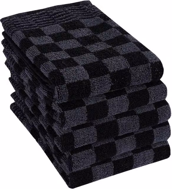 Berkfield Home 20 Piece Soft Cotton Towel Set in Black, Grey and Multicolour – 1