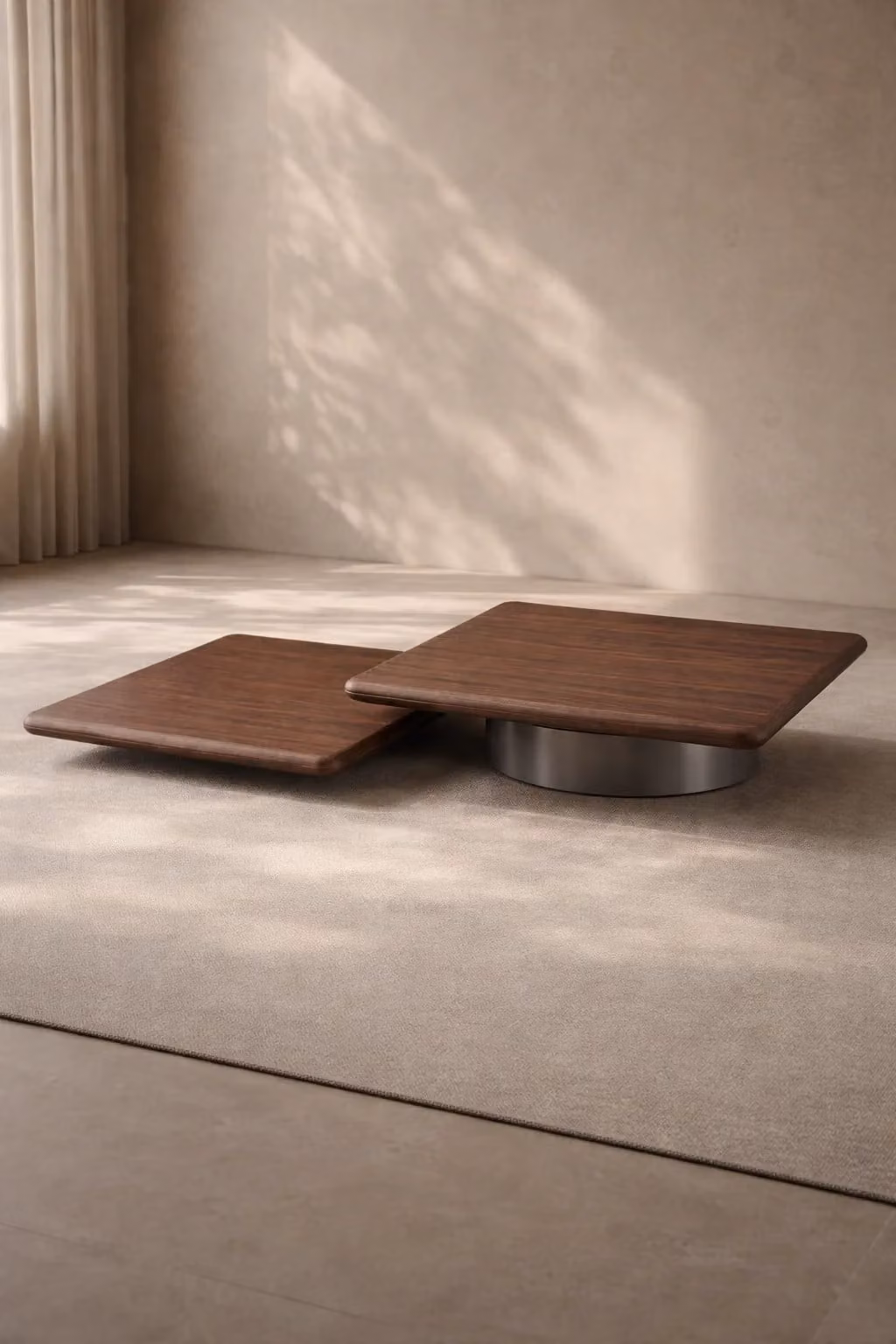 Tommy Franks Lakeside II Coffee Table in Walnut and Grey