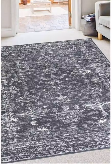 THE RUGS Maestro Collection Vintage Design Rug in Charcoal Grey, W: 120 cm, L: 170 cm