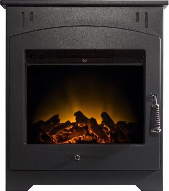 Adam Fires & Fireplaces Holston Black Electric Inset Stove with Remote Control