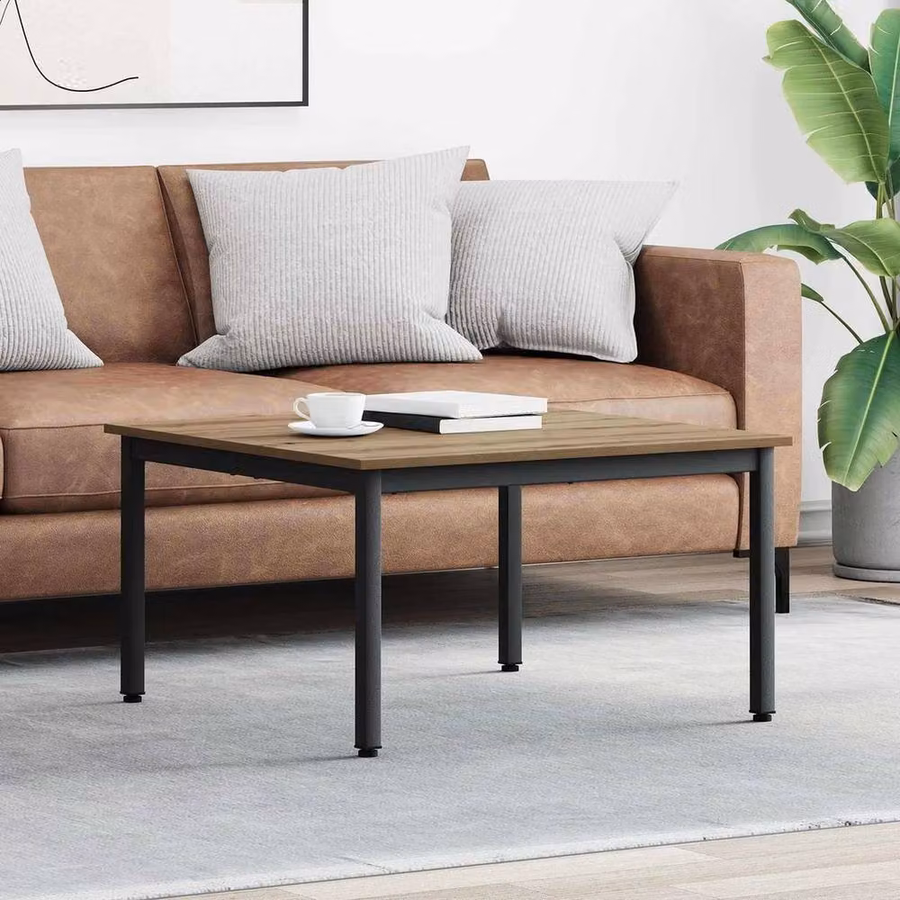 FORGEVIO Artisan Oak Coffee Table in Light Oak, W/D/H: 80 x 80 x 45 cm – 4