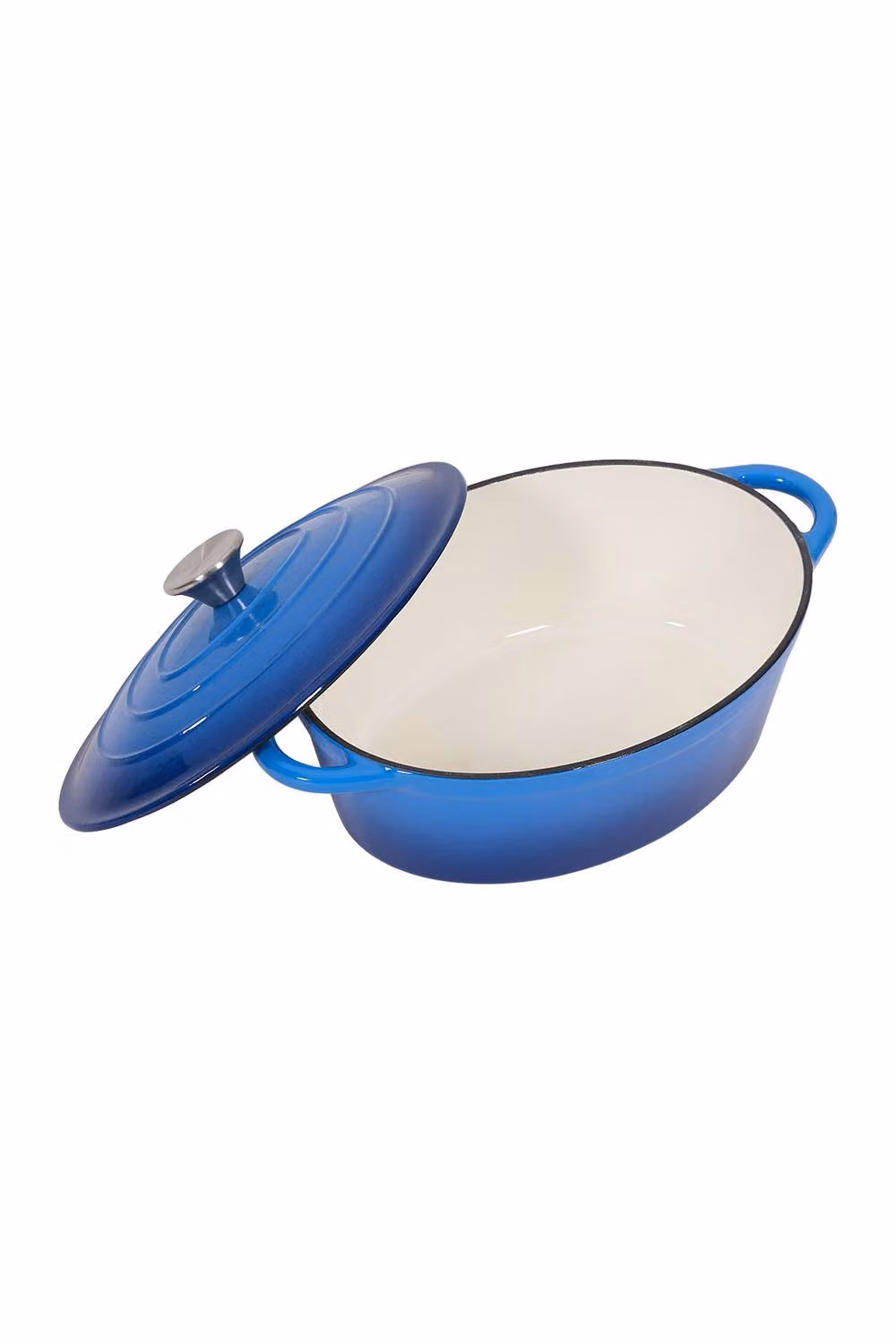 Living and Home 4.6 l Enamelled Cast Iron Dutch Oven Casserole in Blue – 6