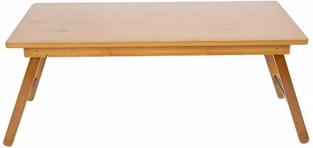 KORVIXA Brown Folding Wood Floor Coffee and Tea Table, W: 100 cm x D: 100 cm