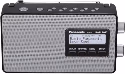 Panasonic Portable DAB+ and FM Digital Radio in Black and Silver with 3.5 mm Jack – 1
