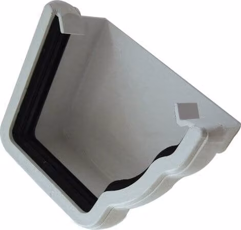 FloPlast Ogee White External Stopend Right Hand