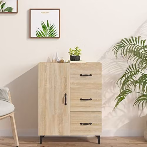 vidaXL Sonoma Oak Sideboard in Brown, W/D/H: 69.5 x 34 x 90 cm – 2