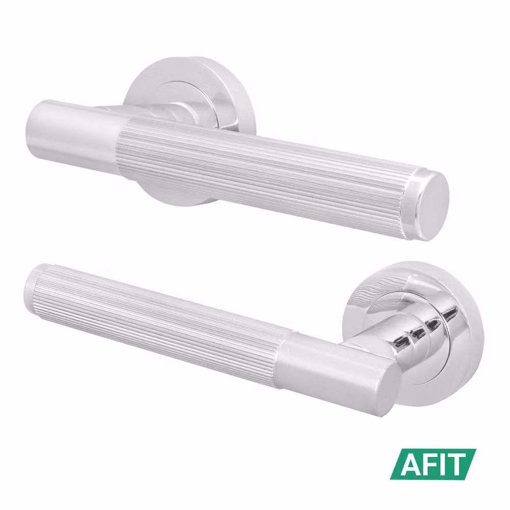 AFIT Polished Chrome Internal Lever On Rose Door Handle, Silver, W/D/H: 15.0 x 15.0 x 15.0 cm – 2