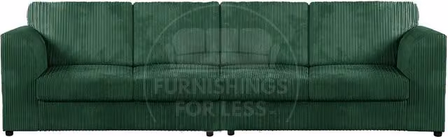 Luxor Living Luxor 4 Seater Jumbo Cord Fabric Sofa in Green – 1
