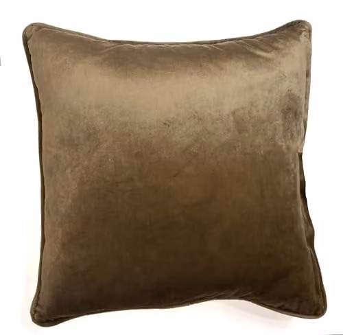 Rapport Home Square Velvet Polyester Cushion Cover in Beige and Brown, W/D/H: 43 x 43 x 43 cm – 1